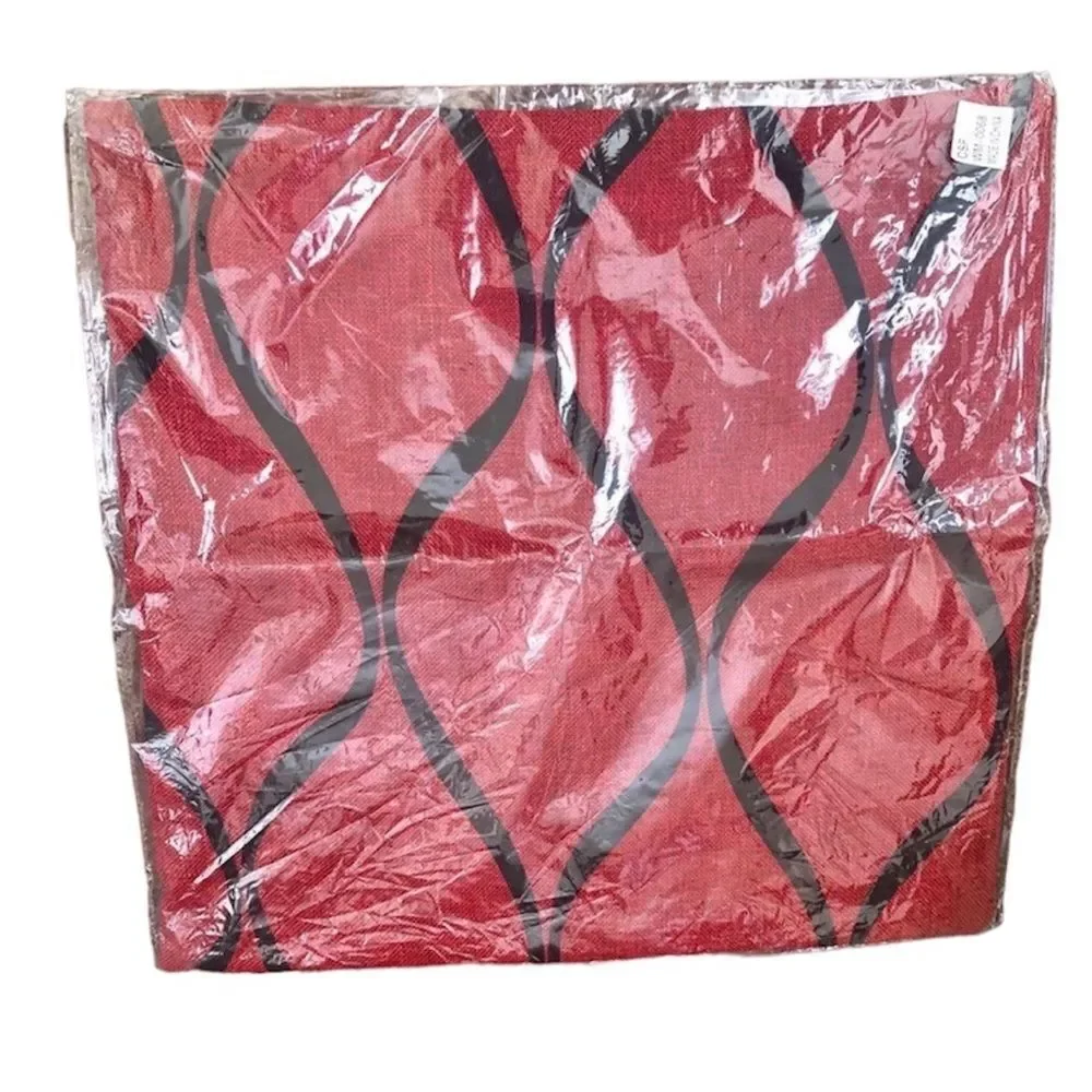 NEW! Red black 17X17 square linen decorative pillow cases